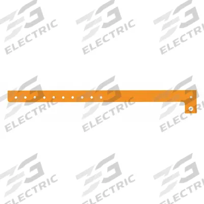ID Wristband: No Legend, 10 in Overall Lg, 5/8 in Overall Wd, Plastic, Orange - Security Wristbands
