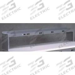 TENNSCO Electrical Shelf Riser: 48 in Overall Wd, 15 in Overall Dp, Gray, Carbon Steel, Steel, 18 in (MPN RE-18-1548). Key specifications — Includes Mounting Hardware: Yes; Color: Gray.
