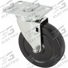 APPROVED VENDOR Plate Caster: Swivel, No Brake, Rubber, 4 in Wheel Dia., 1 1/4 in Wheel Wd, Swivel (MPN 33H917). Key specifications — attr1100274: APPROVED VENDOR; attr1100312: Black; attr1176041: Swivel.