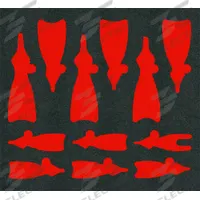 PROTO Foam Insert: Black/Red, 23 in Overall Wd, 16 in Overall Lg, 12 Compartments, Polyethylene Foam (MPN J360BFV). Key specifications — Material: Polyethylene Foam; Brand: PROTO; Color: Black; For Tool Type: Pliers; Compatible Manufacturer Model Number: J360B; Product Type: Foam Insert.