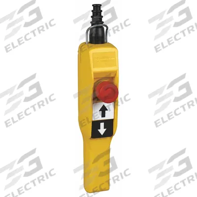 SCHNEIDER Pendant Control Station: (2) Push Buttons/Emergency Stop, 1NO/1NC - Push-Button Pendants