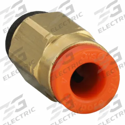 SMC Push-Fit Adapter Fitting: 5/32 in OD x 5/32 in Pipe Size, Push-to-Connect x MUNF - Polybutylene & Brass Tube Fittings