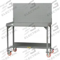 LITTLE GIANT Workbench with Panel: Fixed Ht, Steel, 72 in x 28 3/4 in, Gray, Lower Shelf/Pegboard (MPN WM-2872-E-PB). Key specifications — Brand: LITTLE GIANT.