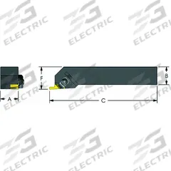 ULTRA-DEX USA Indexable Thread Turning Tool Holder (MPN 974-000-307)