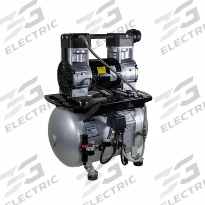 JUN-AIR Rocking Piston Compressor System: Oil Free, 2 hp, 5.5 cfm, 120 psi Max Op Pressure - Laboratory Electric Air Compressors