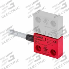 EUCHNER Magnetically Actuated Safety Interlock Switch: CMS Series, 1NO, 16.4 ft Cable Lg, LED (MPN CMS-R-BXP-05V). Key specifications — Brand: EUCHNER; Indicating Light: LED; Series: CMS; Termination Type: Bare Wire.