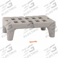 METRO Dunnage Rack: Assembled, 12 in x 22 in x 36 in, Polymer, 1,500 lb Load Capacity, Gray (MPN HP2236PD). Key specifications — Finish: Natural; Color: Gray; Brand: METRO; Material: Polymer; Assembled: Assembled; Bow-Tie Compatible: Yes; Included: Modular Connector.