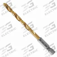 BOSCH Hex Shank Drill Bit: 7/32", 135° Split Point, TiN-Coated HSS, Impact Rated (MPN TI2141IM). Key specifications — attr1234973: Impact Rated; attr1234966: BOSCH; attr1234978: 0.2188.