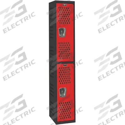 HALLOWELL Wardrobe Locker: 12 in x 18 in x 72 in, Ventilated, 2 Tiers, 1 Units Wide - Ventilated Metal Wardrobe Lockers