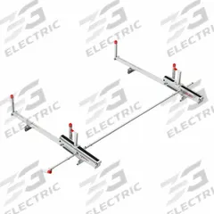 WEATHER GUARD Van Roof Rack: Aluminum, 19 in Overall Ht, 112 in Overall Lg, 62 in Overall Wd, White (MPN 2261-3-01). Key specifications — Includes: Clamps; Material: Aluminum; Finish: Powder-Coated; Brand: WEATHER GUARD; Color: White.
