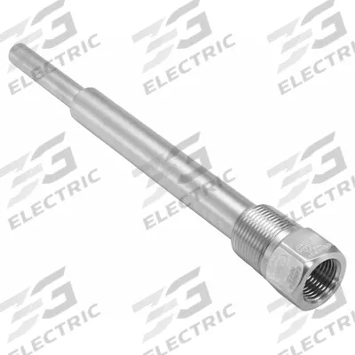 ASHCROFT Threaded Thermowell: Stainless Steel, For 9 in Stem Lg - Stepped-Shank Threaded Thermowells