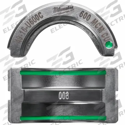 MILWAUKEE Upper and Lower Crimping Die: 600 kcmil, U Style Dies - Milwaukee Replacement Crimping Dies