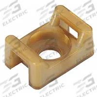 PANDUIT Low Profile Cable Tie Mount: 0.22 in Slot Wd, 0.06 in Slot Ht, Translucent Brown, 100 PK (MPN TM2S8-C71). Key specifications — For Use With: Miniature and Standard Cable Ties; Color: Translucent Brown; Screw Mount Hole Size: #8; Brand: PANDUIT.