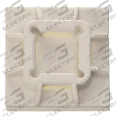 PANDUIT Cable Tie Mounting Base: 0.2 in Slot Wd, 0.06 in Slot Ht, White, 0.75 in Wd, 100 PK (MPN SGABM20-A-C). Key specifications — For Use With: Miniature and Intermediate Cable Ties; Size: 0.75 in L x 0.75 in W x 0.2 in H; Color: White; Brand: PANDUIT.