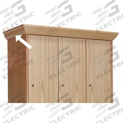 HALLOWELL Crown Molding: 18 in x 18 in x 4 in, For 18 in Locker Wd, For 18 in Locker Dp, Red Oak (MPN WCME18W-RO). Key specifications — Manufacturer Part Number: WCME18W-RO; Brand: HALLOWELL; Material: Furniture Grade Plywood With Veneer; Product Type: End Crown Molding; Color: Red Oak.