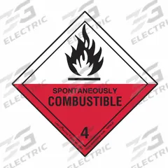LABELMASTER DOT Container Label: Spontaneously Combustible, 3 15/16 in x 3 15/16 in, Paper, Label (MPN HML21). Key specifications — Brand: LABELMASTER; Message: Spontaneously Combustible.