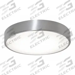 LED Flush Mount: 20 in Dia, Brushed Aluminum, 3 in Ht, 3,200 lm, 3000K/3500K/4000K, 46 W, 120V AC (MPN OTVF1932LAJD1BA). Key specifications — Voltage: 120V AC; Brand: AFX INC.; For Bulb Type: Integrated LED; Color Temperature: 3000K; Housing Finish/Color (Broad): Brushed Aluminum.