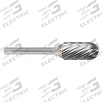SGS PRO Carbide Bur: Ball-Nosed Cylinder, SC-5, Inox Cut, 1/2" x 1" Head, 1/4" Shank (MPN 19161). Key specifications — Trade Number: SC-5; Brand: SGS PRO.