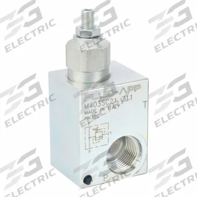 DELAVAN AG PUMPS Relief Valve: 16 gpm, 3,046 psi Max Set, Steel, Screw - Soft-Seat Pressure Control Valves