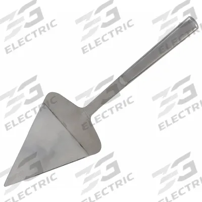CRESTWARE Cake/Pie Server: 11 1/2 in Overall Lg, Silver, Stainless Steel - Pastry & Pie Servers