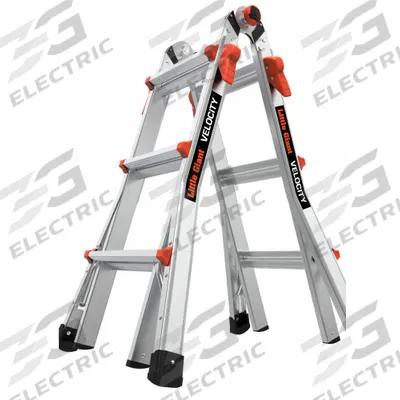 LITTLE GIANT Combination Ladder: 6 Configurations, Aluminum, 300 lb Load Capacity - All Configuration Multifunction Ladders