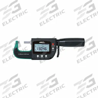 INSIZE Digital Snap Gage: 1 in to 2 in /25 mm to 50 mm, Inch/Metric, +/- 0.002 mm Accuracy - Micrometers with SPC Output