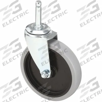 APPROVED VENDOR Stem Caster: Swivel, No Brake, 5 in Wheel Dia., 1 in Wheel Wd, Polyurethane - General Purpose Friction-Ring Stem Casters