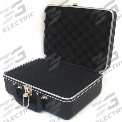 PLATT Protective Case: 8 in x 12 in x 5 in Inside, Pick and Pluck/Solid, Black - Suitcase-Style Cases