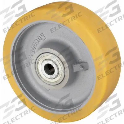 APPROVED VENDOR Caster Wheel: 9 13/16 in Wheel Dia., 3 1/8 in Wheel Wd, Polyurethane, Iron - Polyurethane Tread on Iron Core Wheels
