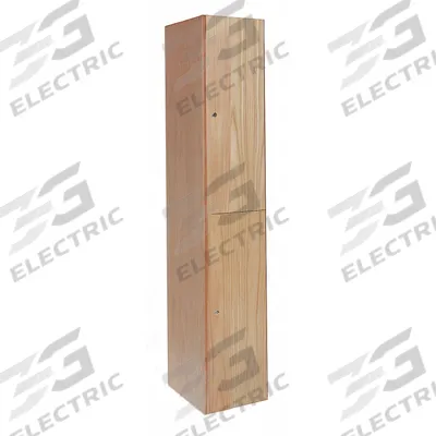 HALLOWELL Wardrobe Locker: 15 in x 18 in x 72 in, Solid, 2 Tiers, 1 Units Wide, Keyed - Solid Wood Wardrobe Lockers