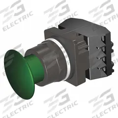 SIEMENS Mushroom Head Push Button: Non-Illuminated, Mushroom Head Profile, Metallic, 30 mm, 2NC (MPN 52BP2A3G). Key specifications — Brand: SIEMENS; Action: Maintained; Series: Class 52; Terminal Connection: Pressure Plate; Push Button Material Type: Metallic.