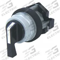 EATON Selector Switch: 30 mm Panel Mounting Size, 3 Positions, Extended Lever, 2NC/2NO, Metallic (MPN HT8JSH1DF1Q1). Key specifications — AC Contact Rating: 10 A @ 600 V; Action: Momentary/Maintained/Maintained; Cam: 1D; DC Contact Rating: 5 A @ 250 V; Hazardous Location Specification: Not Rated; Operator Head Material: Polymer; Operator Head Type: Long-Handled Knob; Operator Illumination: Non-Illuminated.