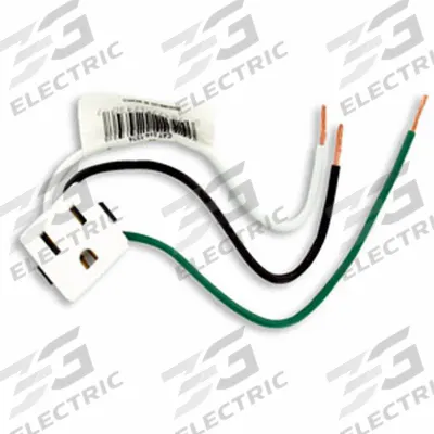 LEVITON Receptacle: Single, 5-15, White, 125V AC, 15 A, 2 Pole / 3 Wire (MPN 1374-1W) - General Purpose Receptacles