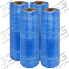 ARMOR SHIELD Stretch Wrap Film: Std Duty, 80 ga Gauge, 18 in Overall Wd, 1,500 ft Overall Lg, 4 PK (MPN PVCISF80GB181500). Key specifications — Brand: ARMOR SHIELD; Color: Blue.