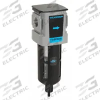 WILKERSON Compressed Air Filter: Particulate, 3/8 in NPT, 5 micron, 82 cfm, 150 psi Max Op Pressure (MPN F18-03-SK00B). Key specifications — attr110055: F18; attr110008: WILKERSON.