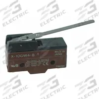 OMRON Snap Action Switch: Hinge Lever Actuator, 1NO/1NC, Screw (MPN X-10GW4-B). Key specifications — AC Contact Rating: 2 A @250 V; Electrical Connection: Screw; Series: X; Brand: OMRON.