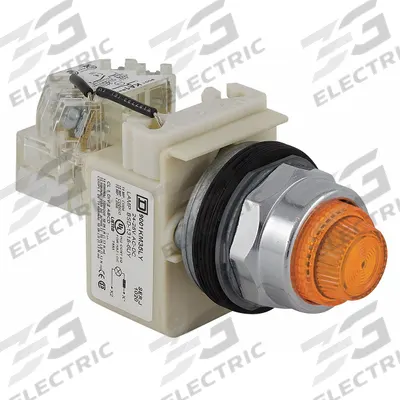 SCHNEIDER Pilot Light: 30 mm Panel Mounting Size, Amber, LED - LED Pilot-Lights