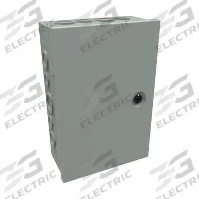 HAMMOND Junction Box: Steel, 12 in x 8 in x 4 in, NEMA 1, Solid Cover, Hinged, Included - Steel Indoor Enclosures with Hinged Covers