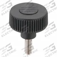 Hand Knob: Knurled, Plastic w/ SS Thread, 5/16"-18 Thread, 20 mm Thread Lg, 40 mm Dia, Gray (MPN K0261.51A3X20). Key specifications — Brand: KIPP; Color: Gray.