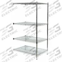 APPROVED VENDOR Wire Shelving Unit: Add-On, 72 in x 24 in, 74 in Overall Ht, 4 Shelves, Split Sleeve (MPN 2HGL4). Key specifications — Recommended Environments: Dry; Color: Silver; Finish: Chrome; Material: Steel; Brand: APPROVED VENDOR.