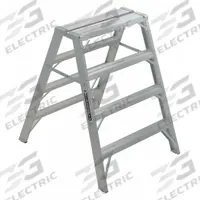 LOUISVILLE LADDER Step Stool: 4 Steps, 4.1 ft Overall Ht, 300 lb Load Cap, Aluminum (MPN L-2032-04). Key specifications — Brand: LOUISVILLE LADDER; Color: Silver.