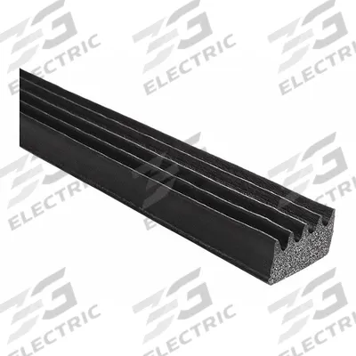 TRIM LOK Seal: Flat, Self-Adhesive Mounting, Std, EPDM, 25 ft Overall Lg - Ribbed-Section Foam Rubber Seals