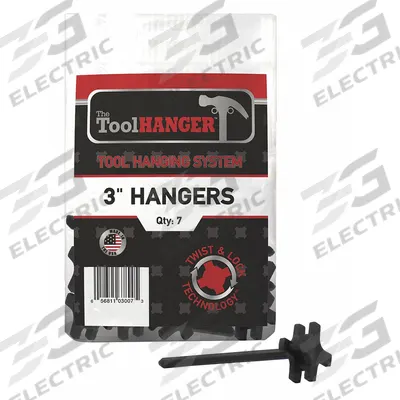 TOOLHANGER Tool Hanger: Black, 5 in Overall Lg - Tool Hangers