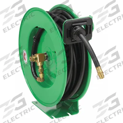 SPEEDAIRE Spring Return Hose Reel: 50 ft (1/2 in I.D.), 1/2 in MNPT, 300 psi Max Op Pressure - Standard Air or Water Spring-Return Hose Reels