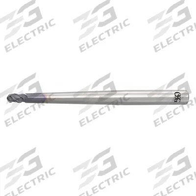OSG Ball End Mill: Carbide, WXS Coated, 3 Flute, 2 mm Mill Dia, 3 mm LOC - Pencil-Neck Carbide Ball End Mills for Hardened Materials
