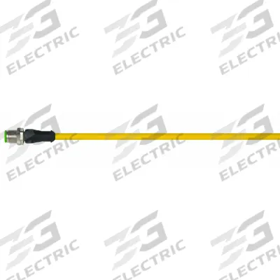 MURRELEKTRONIK Cordset: M12 Male Straight X Bare Wire, 5 Pins, Yellow, PUR, 10 m Cable Lg - Single-Ended Cordsets with PUR Jacket for Twisting Applications