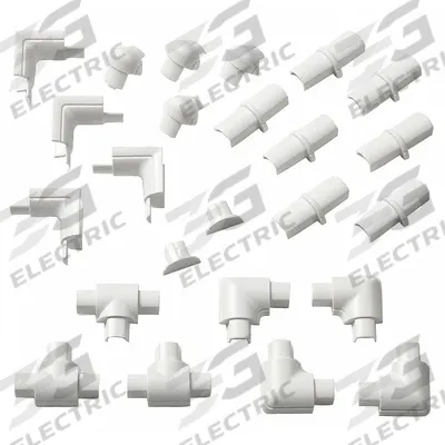 D-LINE Accessory Multipack: D-Line Micro Raceway 0.63 in x 0.315 in (16x8mm) Item 38G169 - 90 Degree Elbows for Nonmetallic Single-Channel Raceways