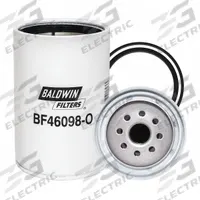 BALDWIN FILTERS Fuel Filter: Spin-On, 4 1/4 in Outside Dia, 1"-14 Thread Size, Cellulose, BF46098-O. Key specifications — attr1137520: BF46098-O; attr434022: BALDWIN FILTERS; attr427730: Cellulose; attr427731: Integral Post Seal; attr1017112: Buses; attr1017113: Cargo.