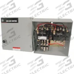 GE Magnetic Motor Starter: Reversing, 3 Poles, NEMA Size 0, 18 A, 480V AC Coil, Thermal Protection (MPN CR309B104). Key specifications — Brand: GE; Coil Voltage: 480V AC; Phase: Three; Signaling Features: Pilot Light; Thermal Units Required: 6 Melting Alloy Units (Not Included).