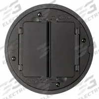 HUBBELL WIRING DEVICE-KELLEMS Floor Box Cover and Tile Flange: Round, Black, Cast Aluminum, Smooth (MPN S1TFCBL). Key specifications — attr211014: HUBBELL WIRING DEVICE-KELLEMS; attr1046648: Black; attr1046653: Round; attr1046654: Smooth; attr1046660: Cast Aluminum.